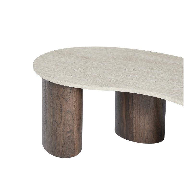 Traverten Efektli MDF Orta Sehpa 120x60x45 cm Bej - 102420