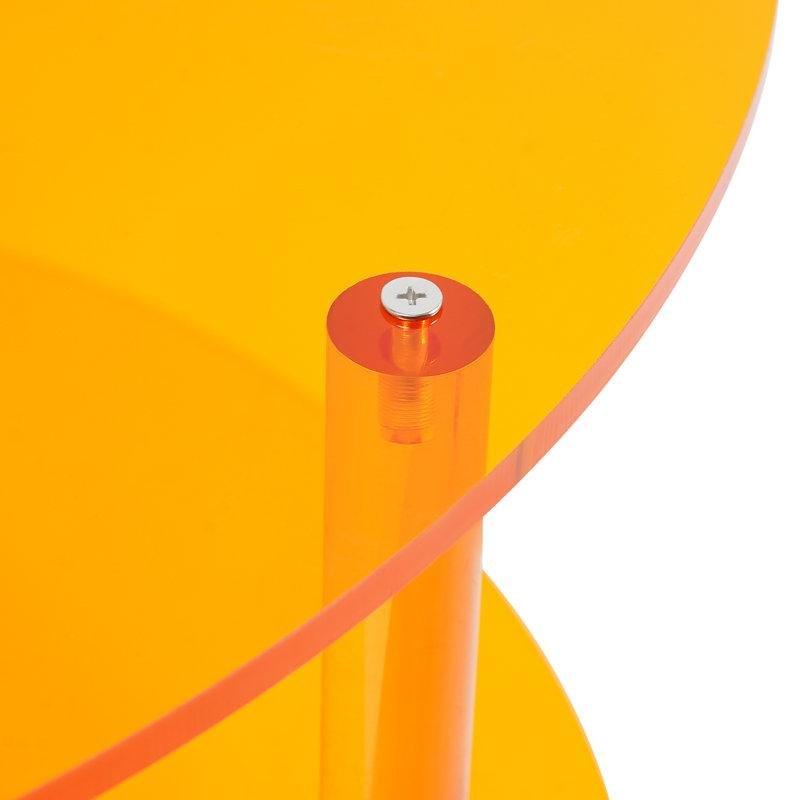 Turuncu 60 cm Yuvarlak 2 Katlı Plastik Orta Sehpa - 105829