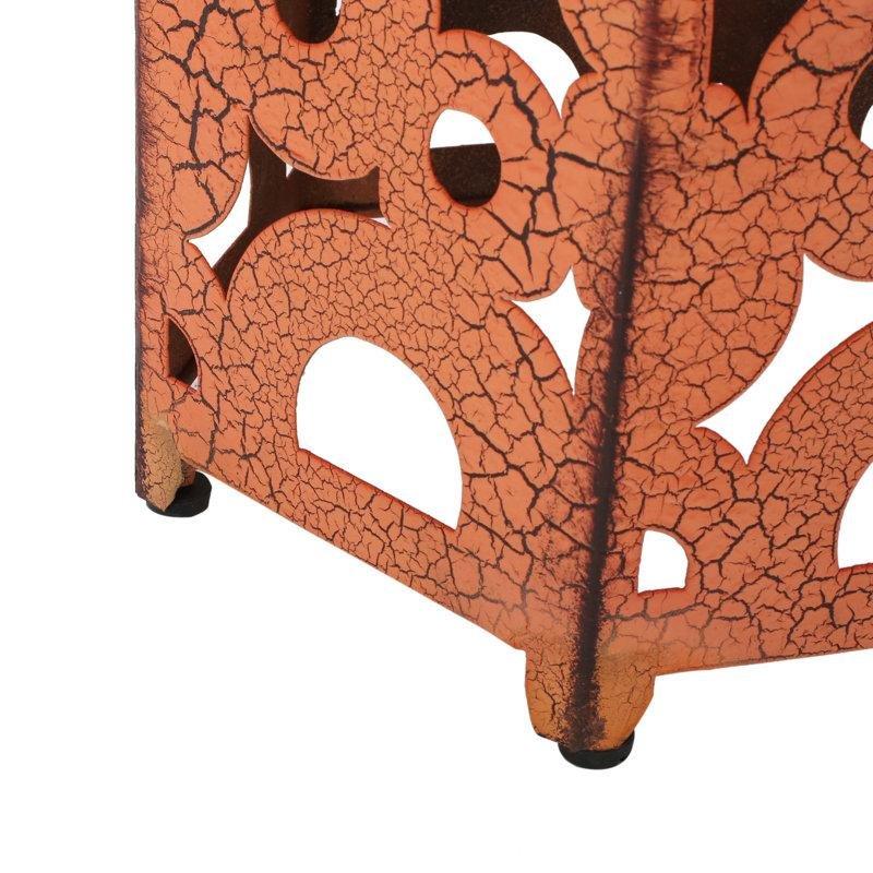 Turuncu Demir Sekizgen Zigon Sehpa 57 cm 2'li Set - 108607
