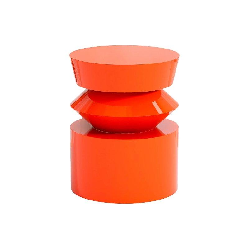 Turuncu MDF Lake Parlak Tasarım Yan Sehpa-40x50x40 cm - 110234