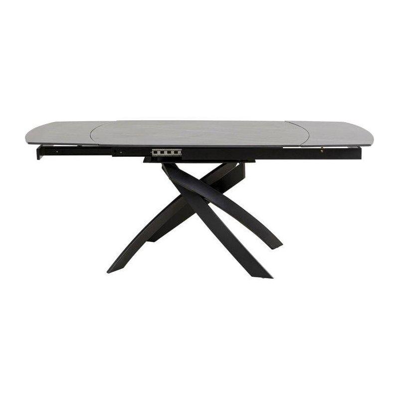 Twist Seramik Masa Siyah Metal Çerçeve 120-180 cm Genişletilebilir - 89266