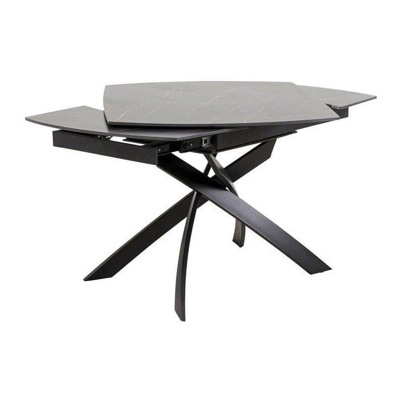 Twist Seramik Masa Siyah Metal Çerçeve 120-180 cm Genişletilebilir - 89266