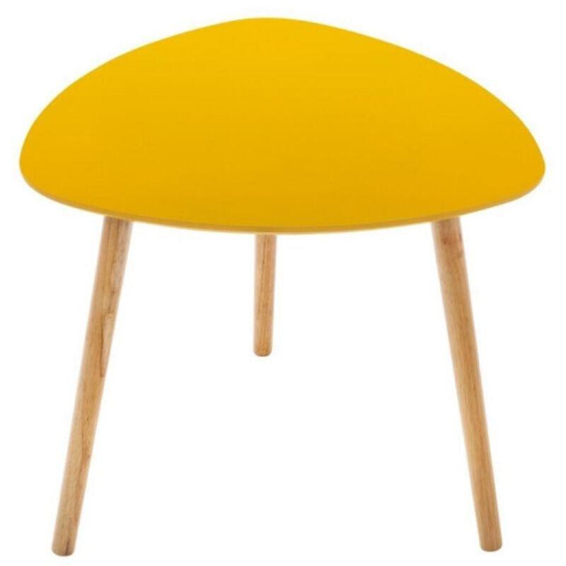 Üçlü Zigon Sehpa Meşe MDF 34-47-60 cm Gri Sarı - 107942