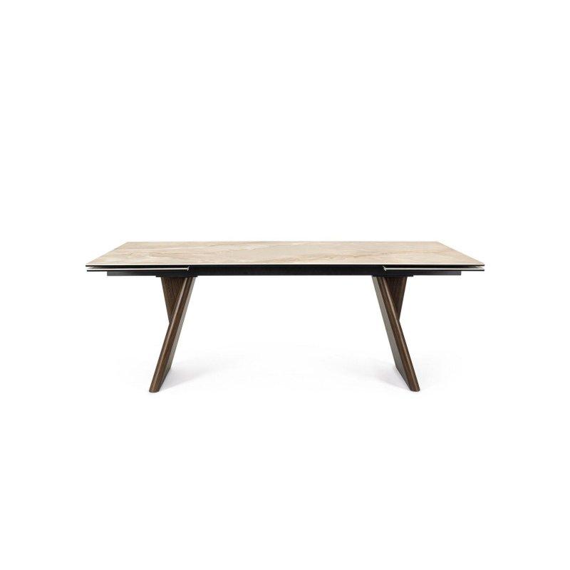 Uzatılabilir Seramik Masa Ceviz Rengi Ahşap Bacak 200-300 cm - 89050