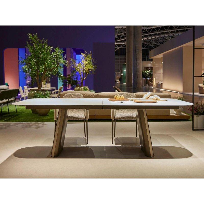 Uzatılabilir Teknik Seramik Masa Endüstriyel Ahşap Tasarım 200x100 cm - 89710