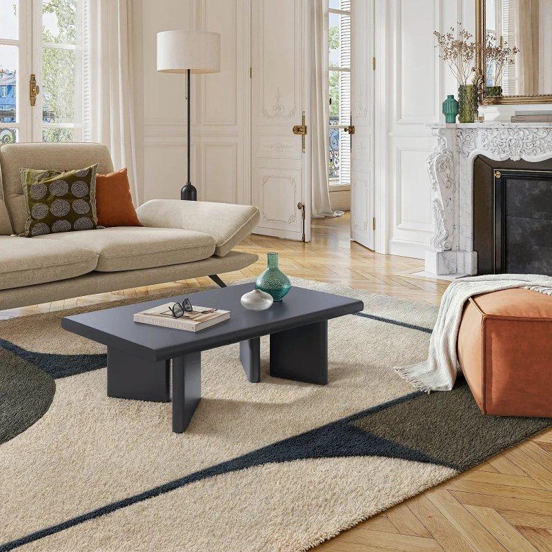 Vanda Gri Antrasit Dikdörtgen Orta Sehpa 100x60 cm - 103644 Vanda Gri Antrasit Dikdörtgen Orta Sehpa 100x60 cm - 103644