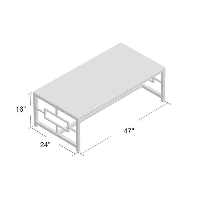 Venturi Cam Üstü Gold Ayaklı Dikdörtgen Orta Sehpa 120x61x41 cm - 105103