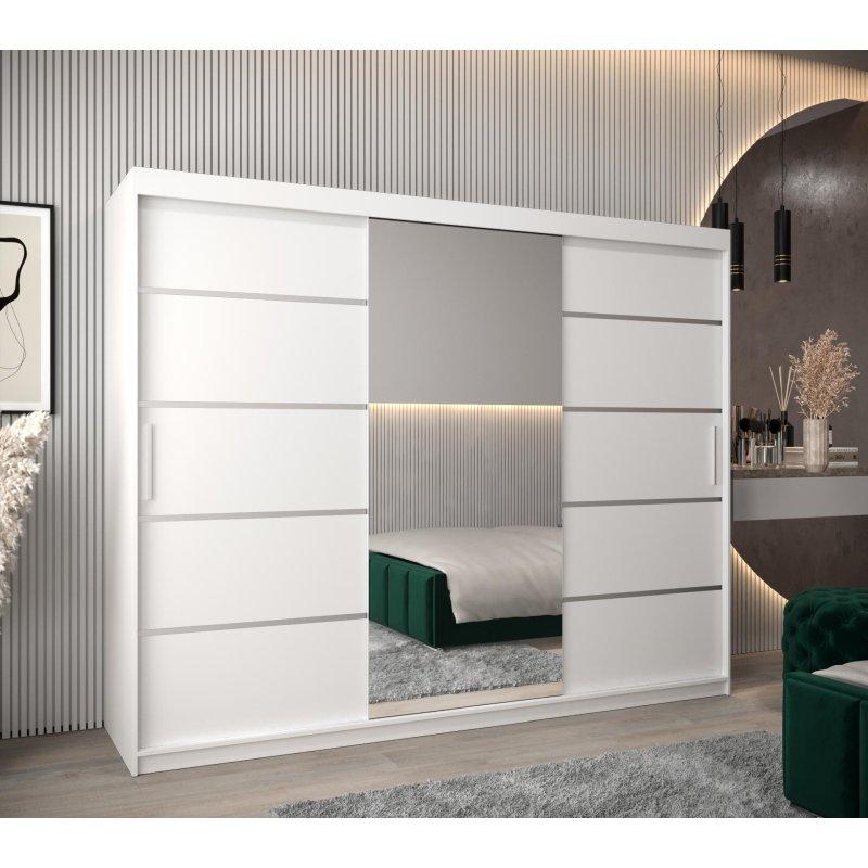 Verona Beyaz Sürgülü Gardrop Aynalı 250x200 cm - 90844