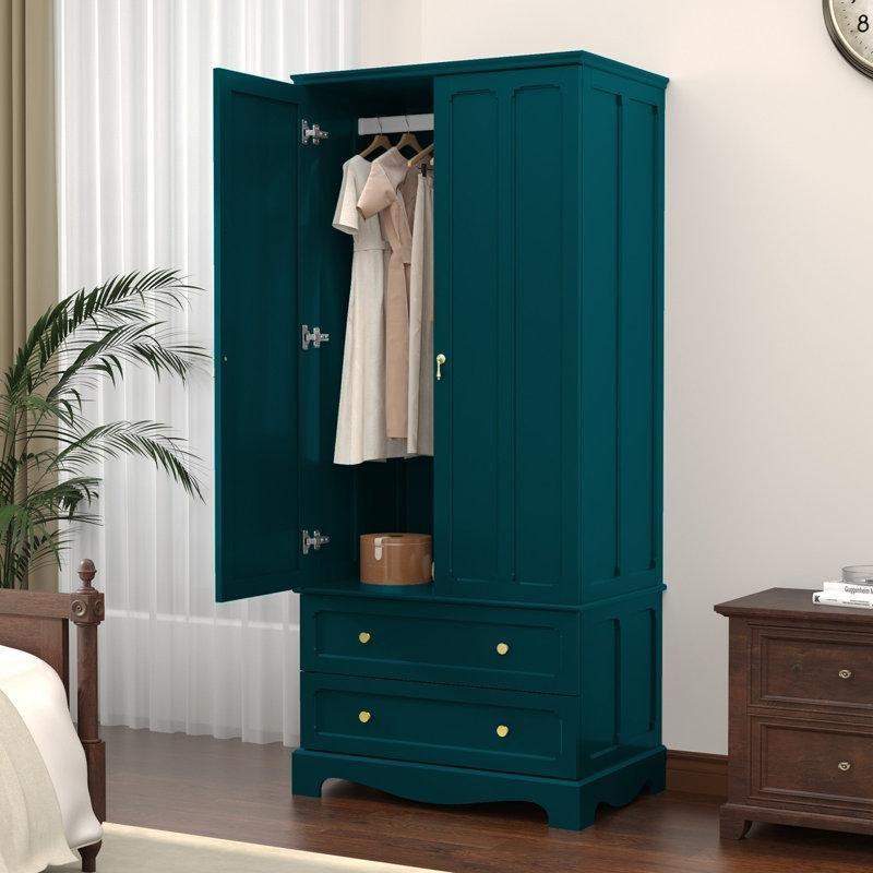Yeşil Ahşap İki Kapılı Gardrop 183 cm - 91057