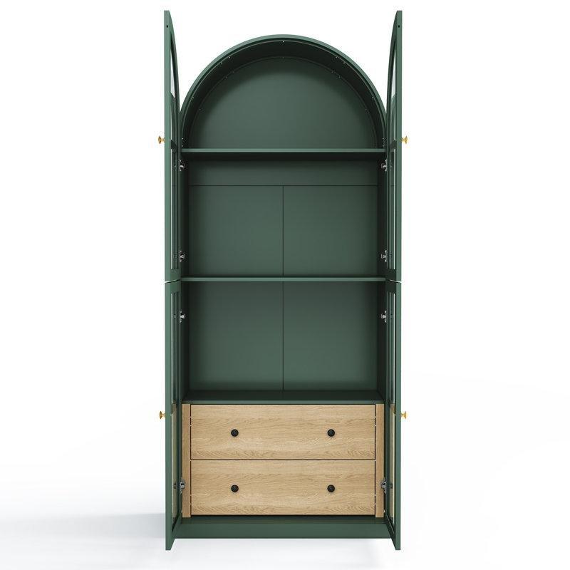 Yeşil Camlı Çok Amaçlı Dolap 180 cm - 92818