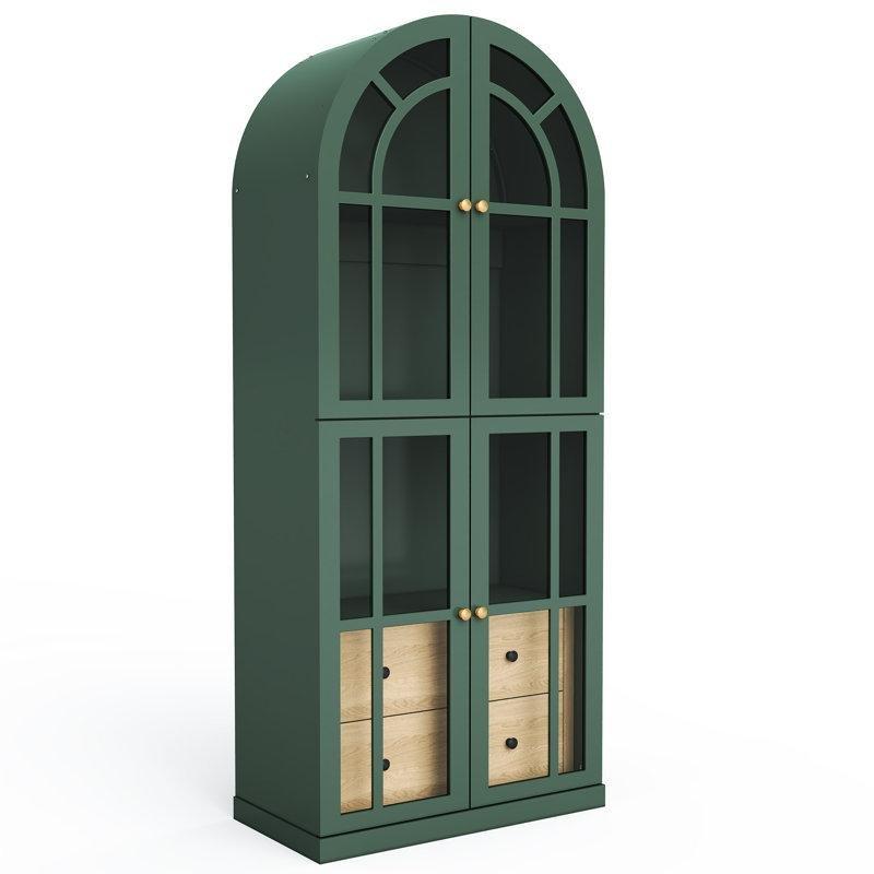 Yeşil Camlı Çok Amaçlı Dolap 180 cm - 92818