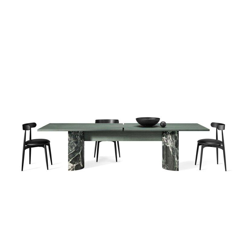 Yeşil Dişbudak ve Verde Alpi Mermer Masa 228x80 cm - 92149