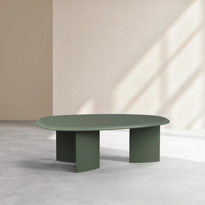 Yeşil Mat Ahşap Orta Sehpa 110x73 cm - 103655