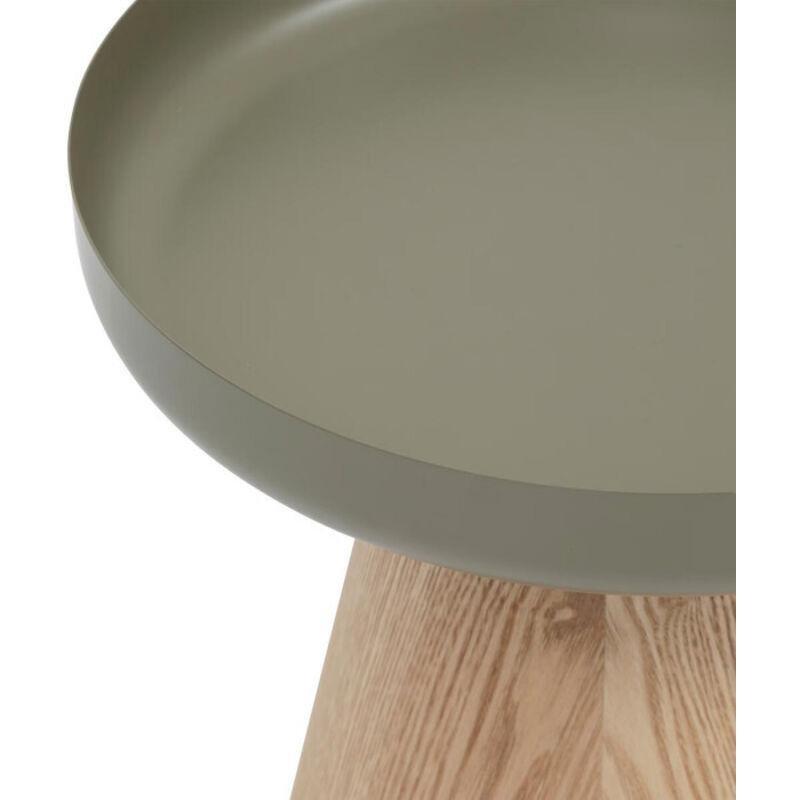 Yeşil MDF Çelik Mat Kaplamalı Yuvarlak Mantar Yan Sehpa-40x42 cm - 112719