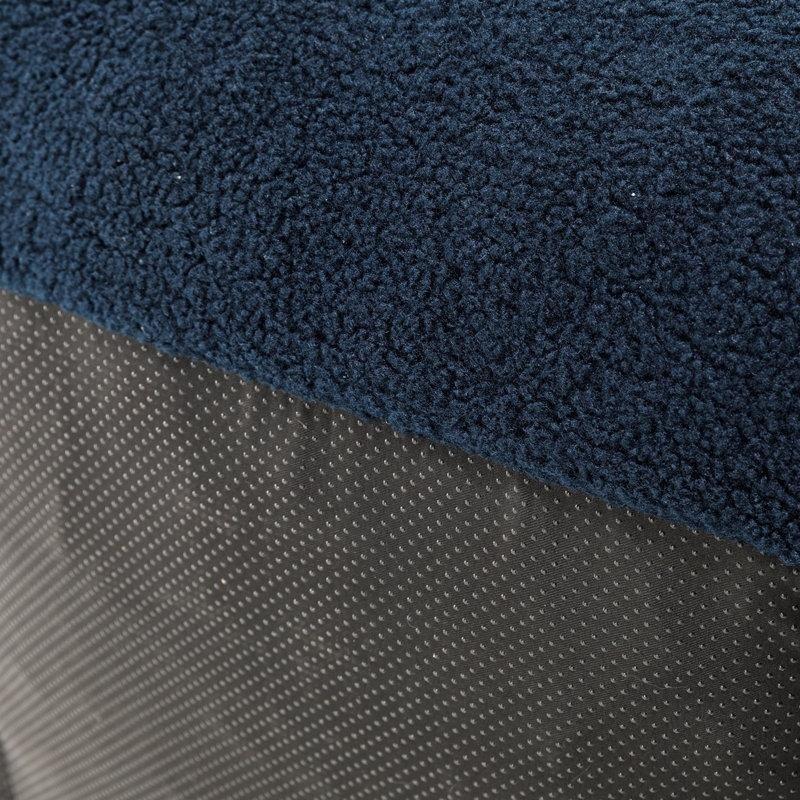 Yumuşak Peluş Kumaş Köpük Dolgulu Çocuk Puf Dinlenme Koltuğu, Koyu Mavi-71 x 101 x 101 cm - 109670