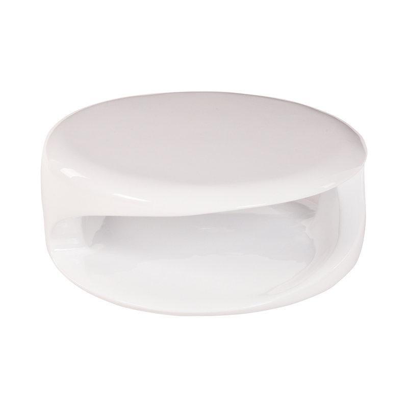 Yuvarlak Beyaz Plastik Orta Sehpa 33 cm - 105826