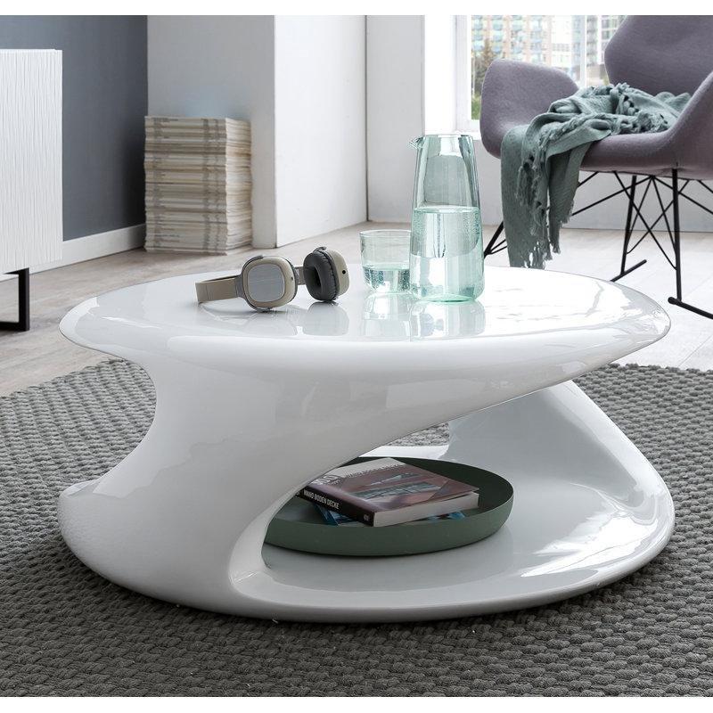 Yuvarlak Beyaz Plastik Orta Sehpa 33 cm - 105826