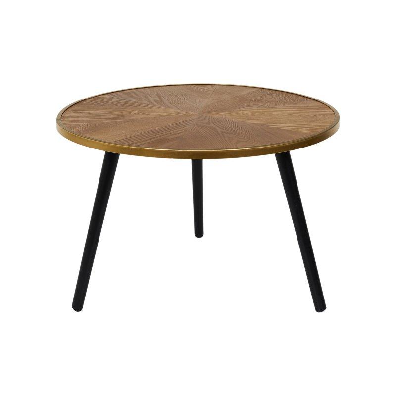 Yuvarlak Gold Kahverengi Zigon Sehpa 60 cm - 106654