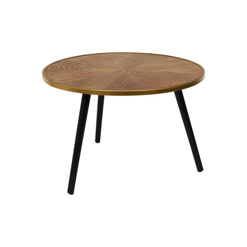 Yuvarlak Gold Kahverengi Zigon Sehpa 60 cm - 106654