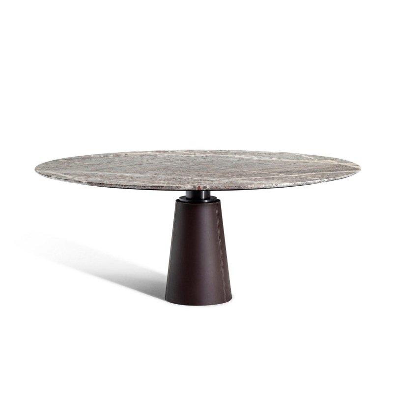 Yuvarlak Gri Mermer Yemek Masası 150 cm - 92098