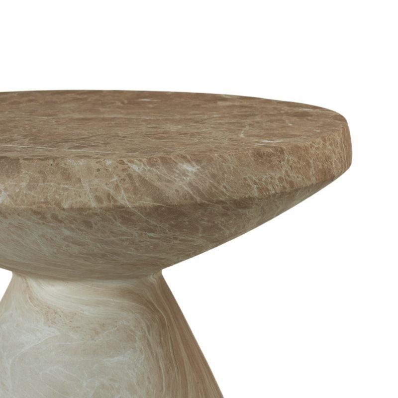 Yuvarlak Gri Taş Orta Sehpa 45x45x53 cm - 105706