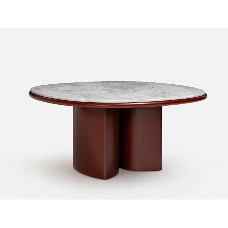 Yuvarlak Kahverengi Carrera Mermer Masa 160 cm - 92176