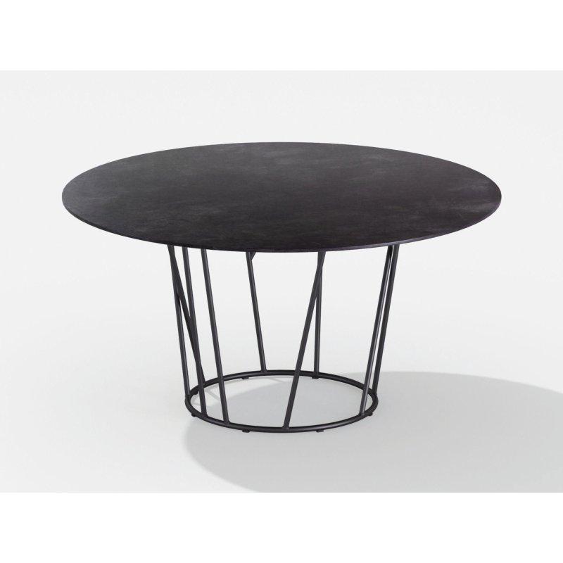 Yuvarlak Porselen Masa Alüminyum Ayaklı Dış Mekan 120-146x73 cm - 89890