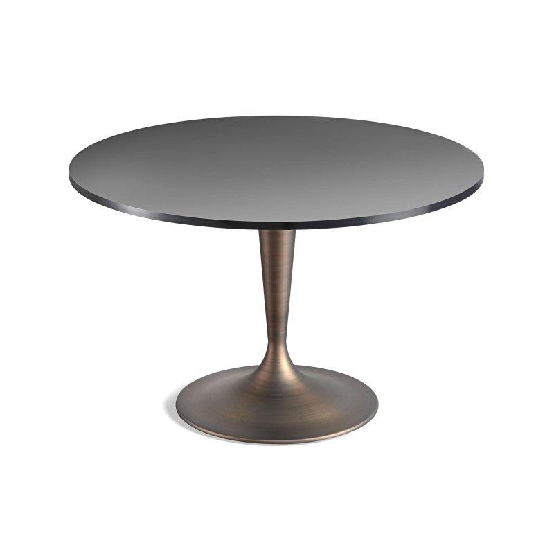 Yuvarlak Porselen Masa Tek Ayaklı Gold 90x90x75 cm - 89980