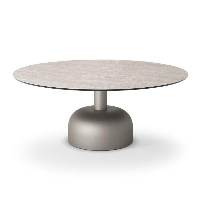 Yuvarlak Seramik Masa 140 cm Bronz Ayaklı Ritz Lounge - 89017