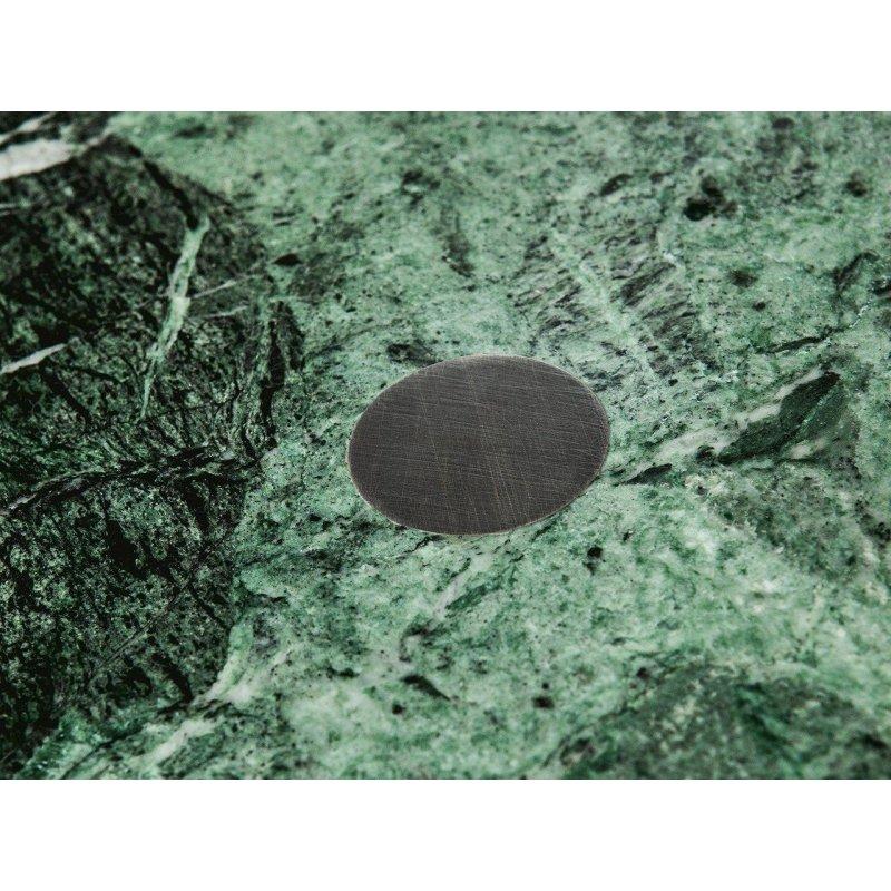 Yuvarlak Siyah Mermer Masa 120 cm Metal Ayaklı - 91801