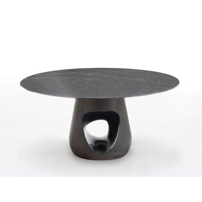 Yuvarlak Siyah Mermer Masa 140 cm - 92068