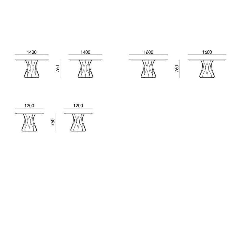 Yuvarlak Siyah Mermer Masa 150 cm Ahşap Ayaklı - 91648