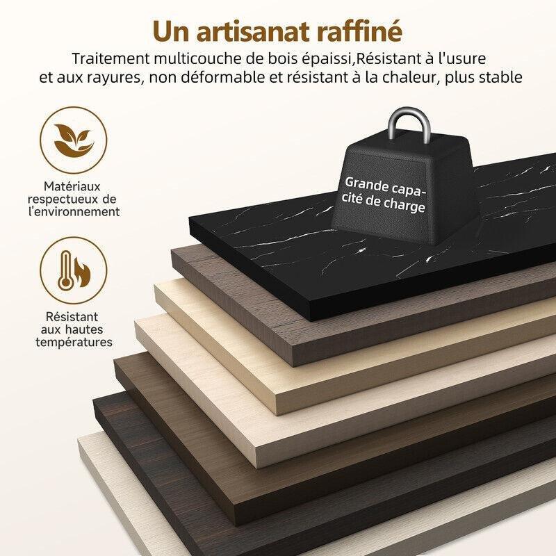 Yuvarlak Zigon Sehpa Takımı 70x45 cm Siyah Mermer Desenli Gold Metal Ayaklı 2 Li Set - 107300