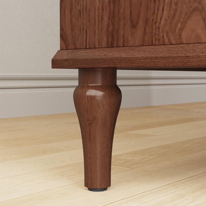Yüzyıl Ortası Tasarımlı Ceviz Rengi Ahşap Gardrop 180 cm - 91045