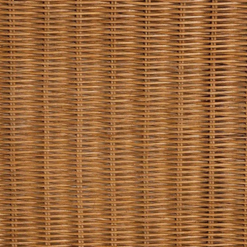 Açık Bal Rengi Doğal Rattan Dalgalı Kenarlı Alt Raflı Bohem Dresuar - 125x52x81 cm - 131547