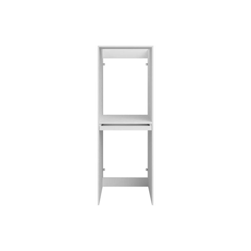 Açık Doğal Endüstriyel Ahşap Tabletli Sürgülü Çamaşır Makinesi Dolabı-65x185x65 cm - 117963