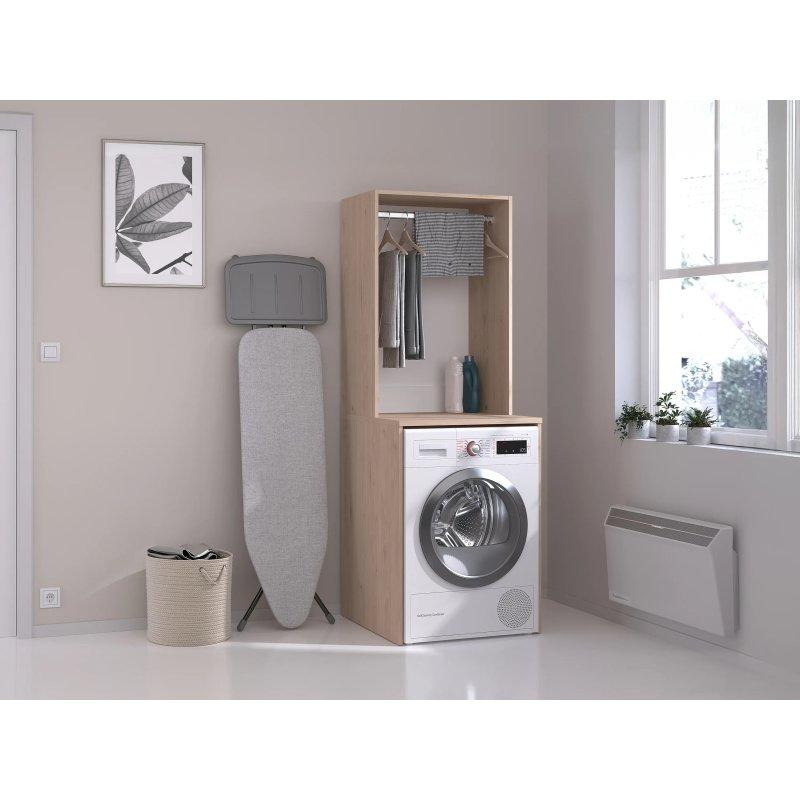 Açık Doğal Renk Modüler Çamaşır Makinesi Dolabı-65x184x66 cm - 117954