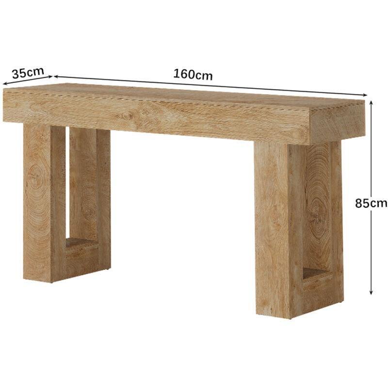 Açık Kahverengi Ahşap ve Metal İskeletli Endüstriyel Tasarım Dresuar - 160x35x85 cm - 134059