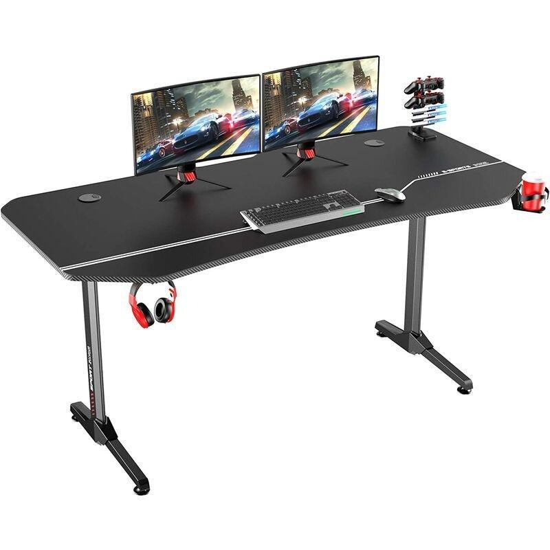 Antrasit Çelik ABS Aksesuar Aparatlı Elektrikli Bilgisayar Masası-160x70x76 cm - 114475