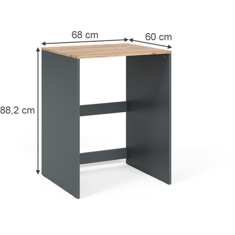Antrasit Endüstriyel Ahşap Makine Bölmeli Çamaşır Makinesi Dolabı-68x89x60 cm - 118174