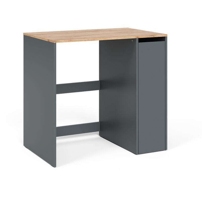 Antrasit Endüstriyel Ahşap Raflı Çamaşır Makinesi Dolabı-94x30x89 cm - 118171