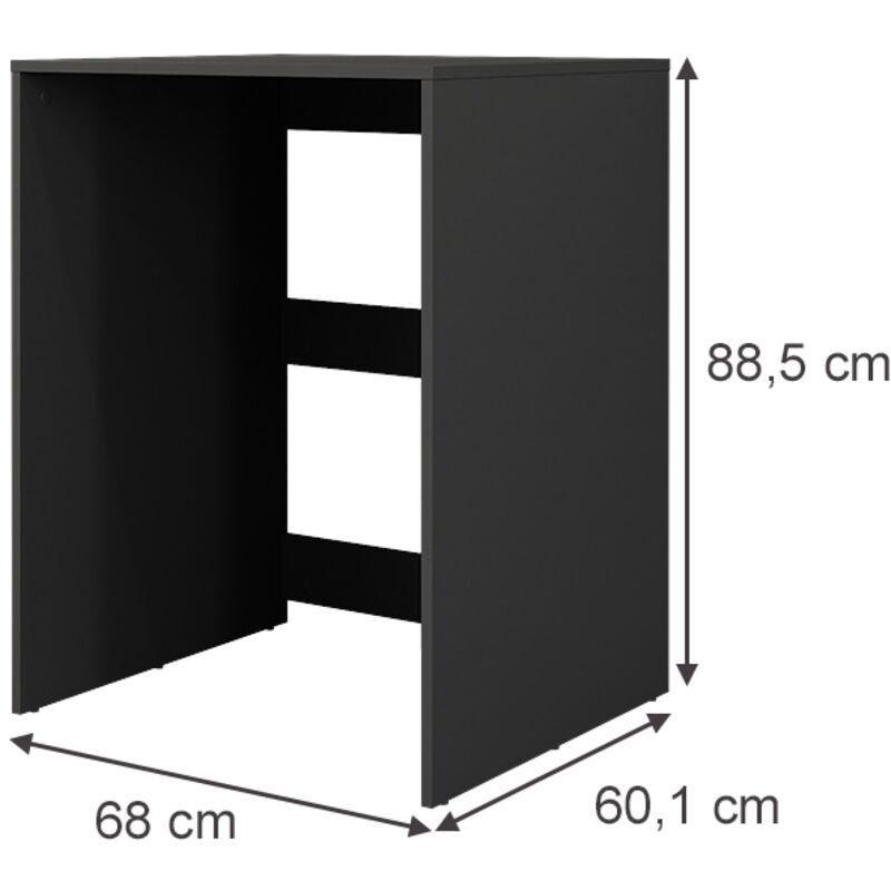 Antrasit MDF ve Yonga Levha Raflı Çamaşır Makinesi Dolabı-68x89x61 cm - 118226