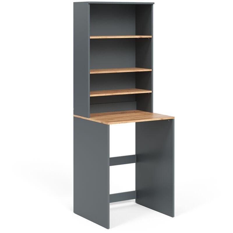 Antrasit Yonga Levha Raflı Çamaşır Makinesi Dolabı-68x88 cm - 117994