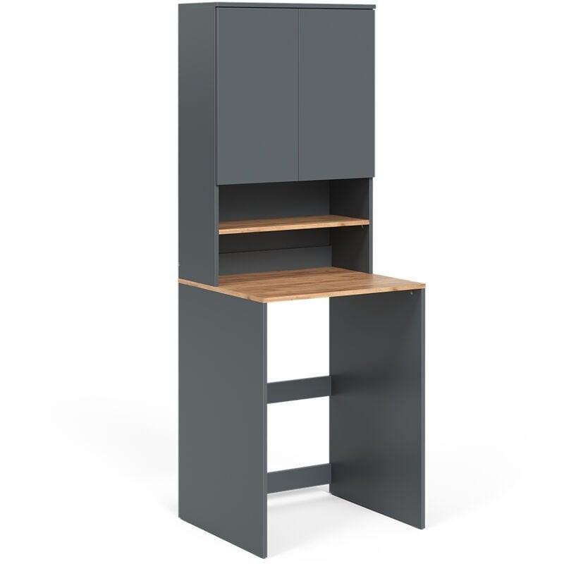 Antrasit Yonga Levha Raflı Çamaşır makinesi dolabı-68x88 cm - 118021