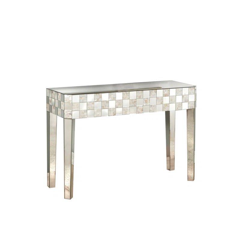 Aynalı Sedef Desenli Kare Ayna Setli Dresuar - 117x41 cm - 132237