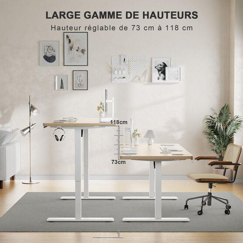 Bej Çelik Motorlu Ayarlanabilir Bilgisayar Masası-100x60x71 cm - 114284