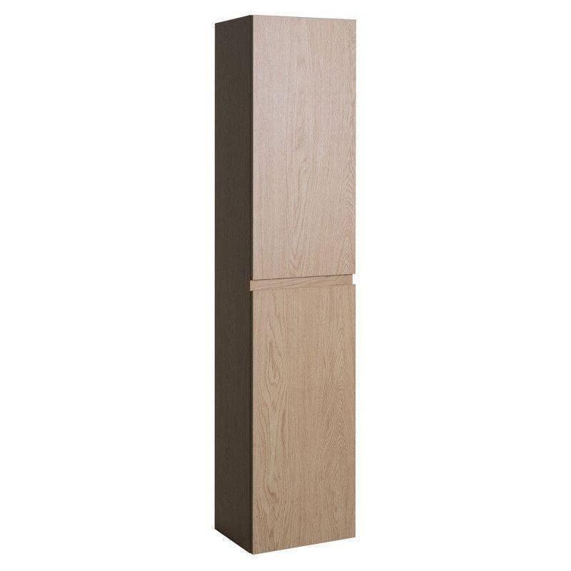 Bej Melamin Kaplı Yonga Levha Duvara Asılır Raflı Banyo Dolabı-30x24x140 cm - 113676