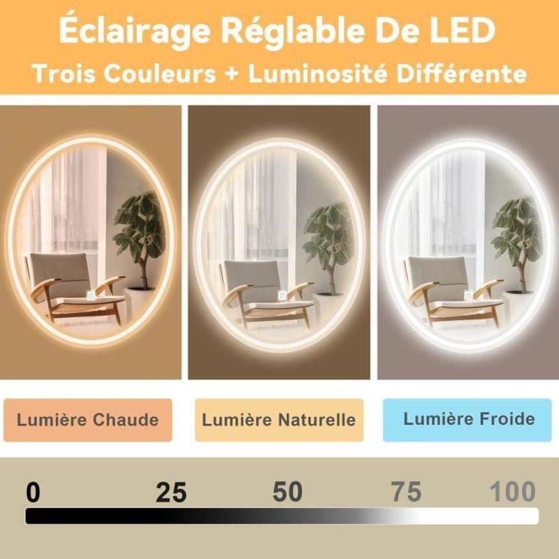 Beyaz Ahşap Suntalam 4 Çekmeceli Dokunmatik LED Aynalı Makyaj Masası - 70 cm - 122323