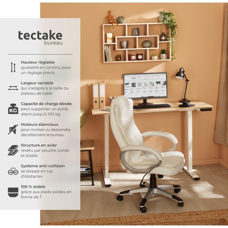 Beyaz Çelik Ayarlanabilir Elektrikli bilgisayar masası-110x60x70 cm - 114460