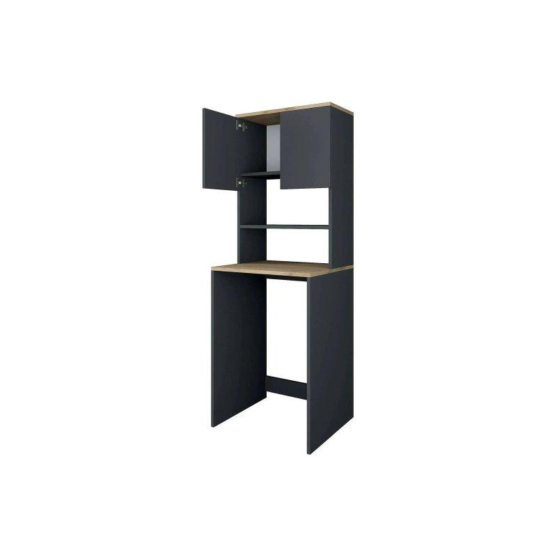 Beyaz Ceviz 2 Kapaklı Çok Amaçlı Çamaşır makinesi dolabı-65x60x184 cm - 117885